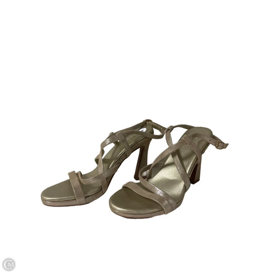 Sandals Heels Stiletto By Naturalizer In Gold, Size: 6