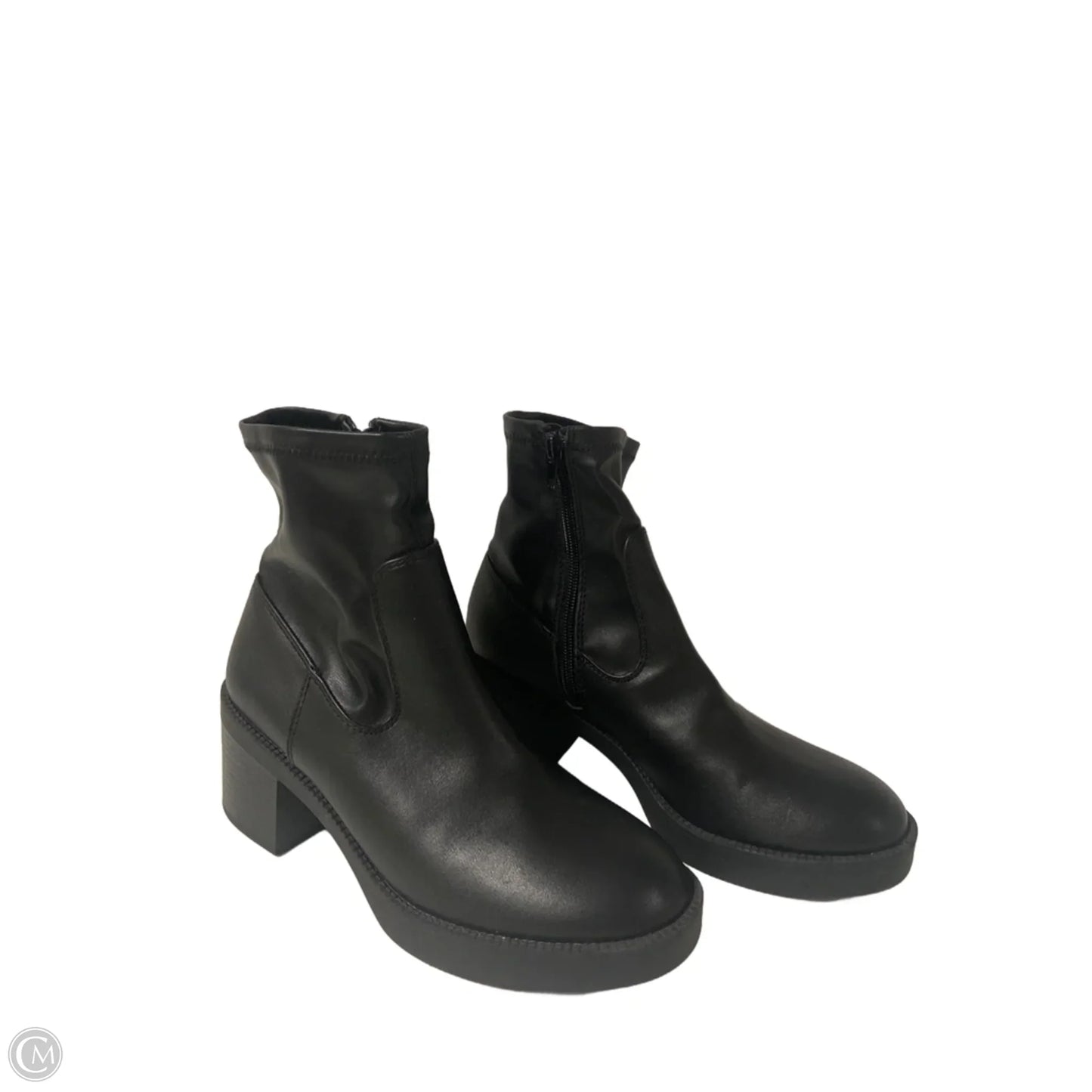 Boots Ankle Heels By Forever 21 In Black, Size: 7