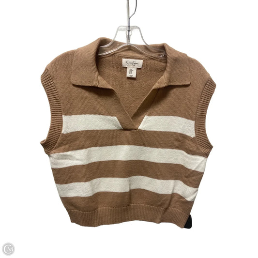 Sweater Short Sleeve By Jessica Simpson In Striped Pattern, Size: M