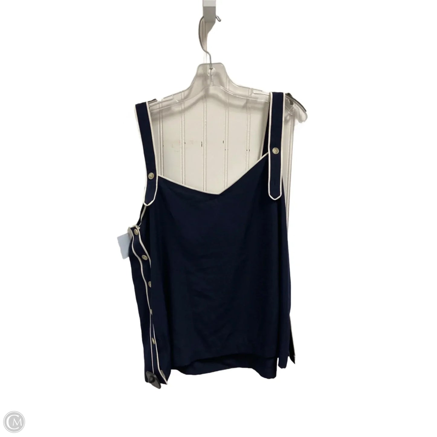 Top Sleeveless By Cmb In Navy, Size: 1x