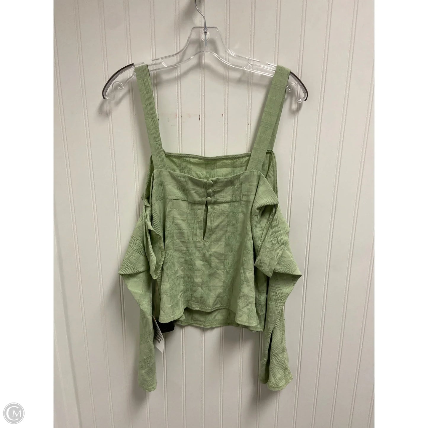Top Long Sleeve By Top Shop In Green, Size: M