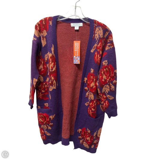 Sweater Cardigan By Clothes Mentor In Purple, Size: S
