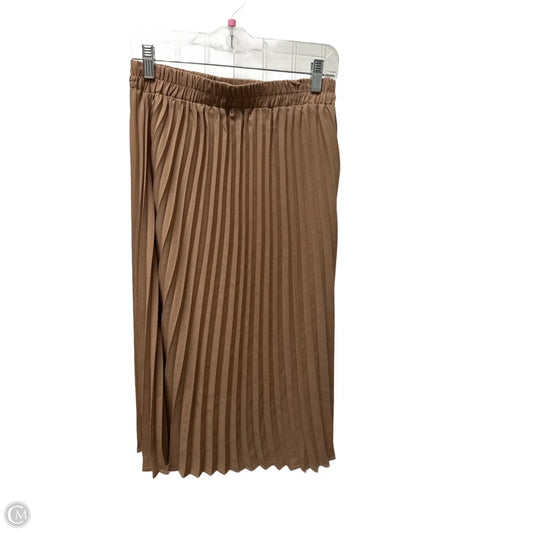 Skirt Midi By Clothes Mentor In Brown, Size: 8