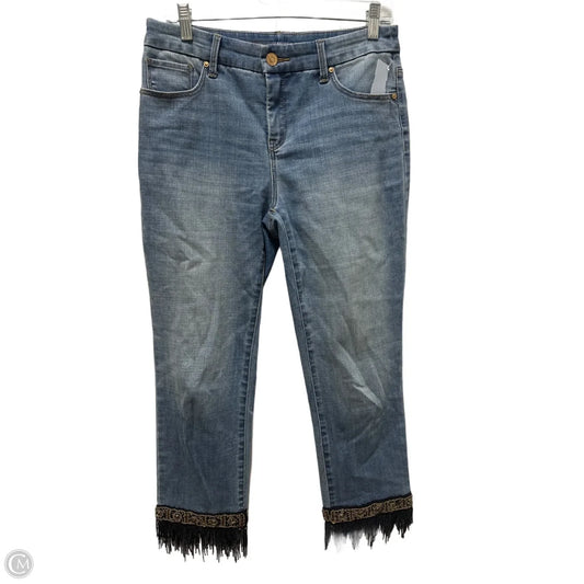 Jeans Straight By Chicos In Blue Denim, Size: 4