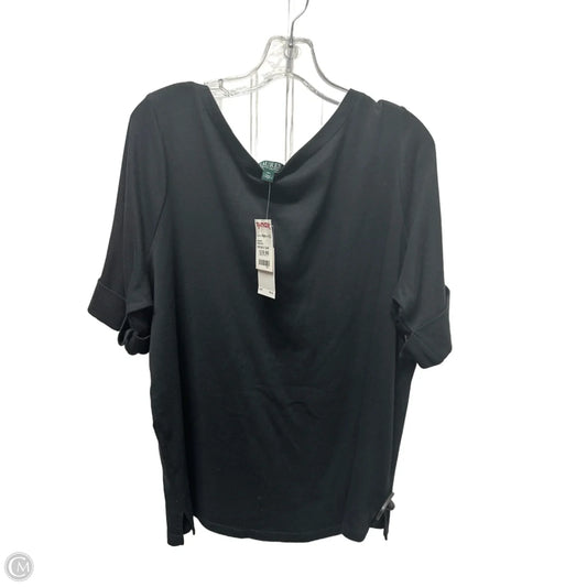 Top Short Sleeve Basic By Ralph Lauren In Black, Size: 3x