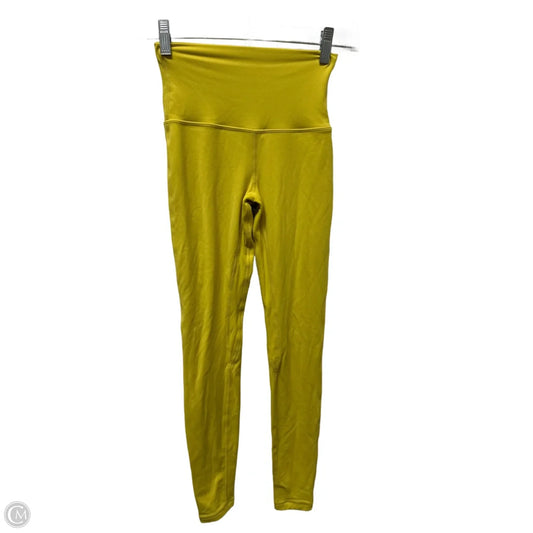 Athletic Leggings By Lululemon In Yellow, Size: Xs
