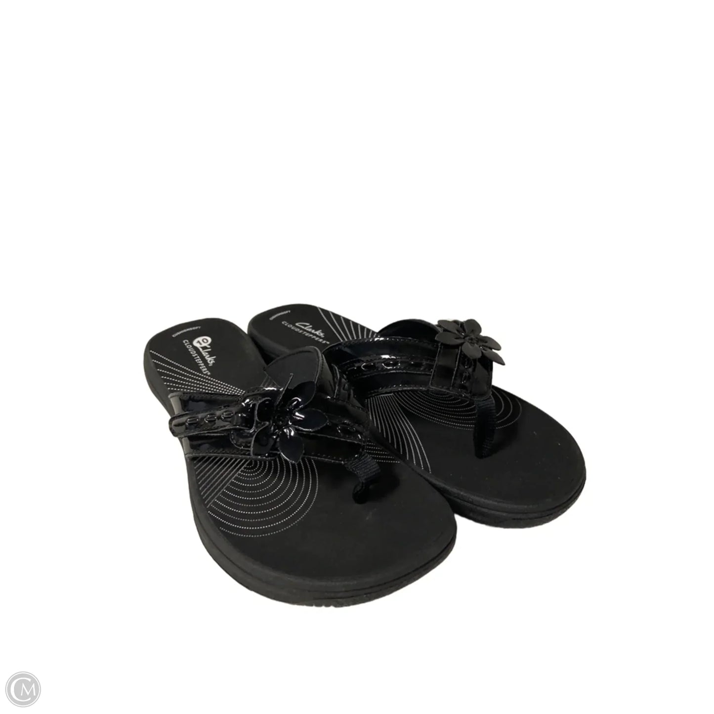 Sandals Flip Flops By Clarks In Black, Size: 10