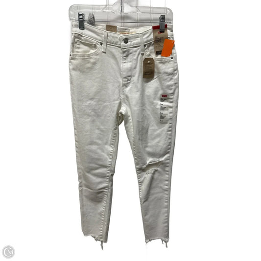 Jeans Skinny By Levis In White Denim, Size: 6