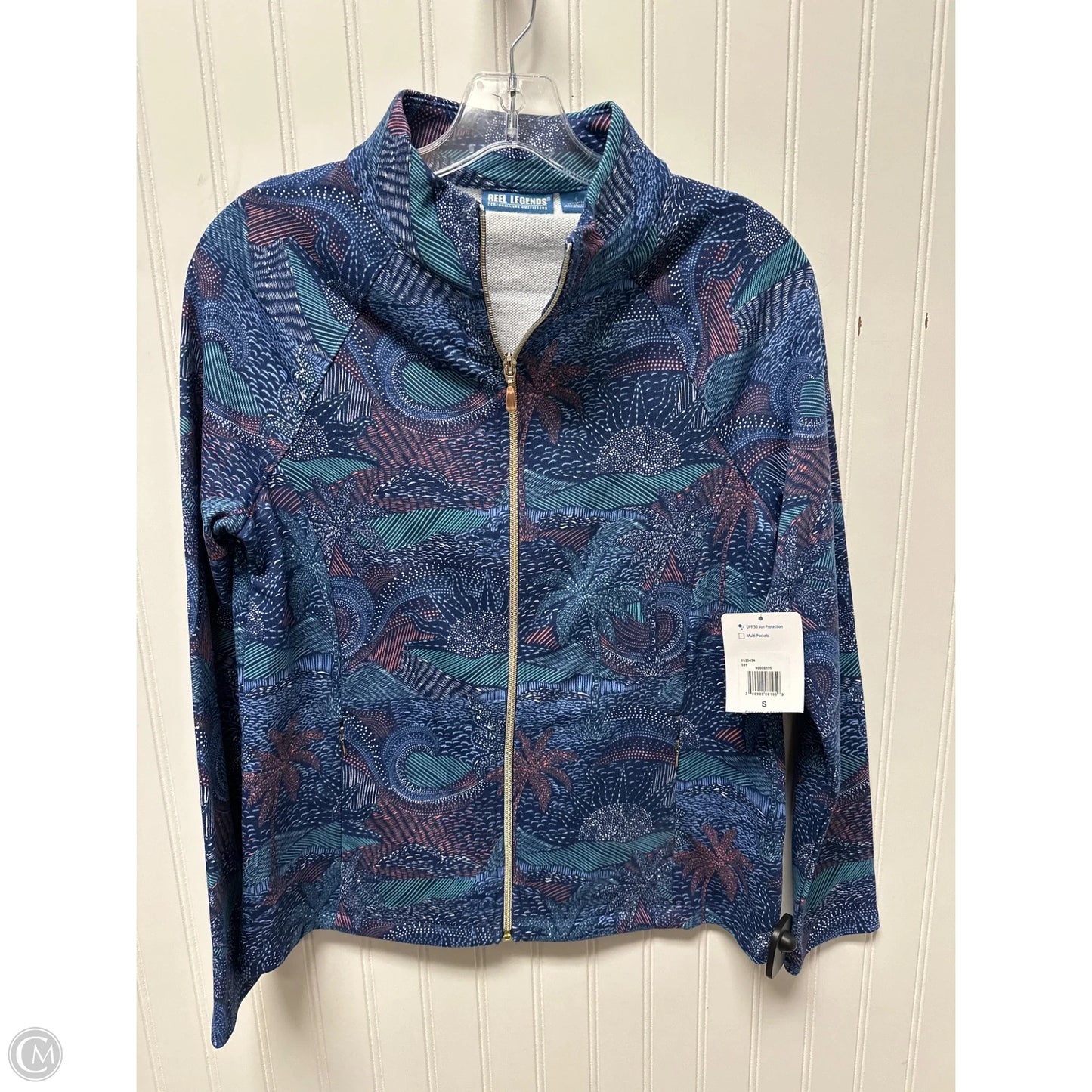 Athletic Jacket By Reel Legends In Blue, Size: S