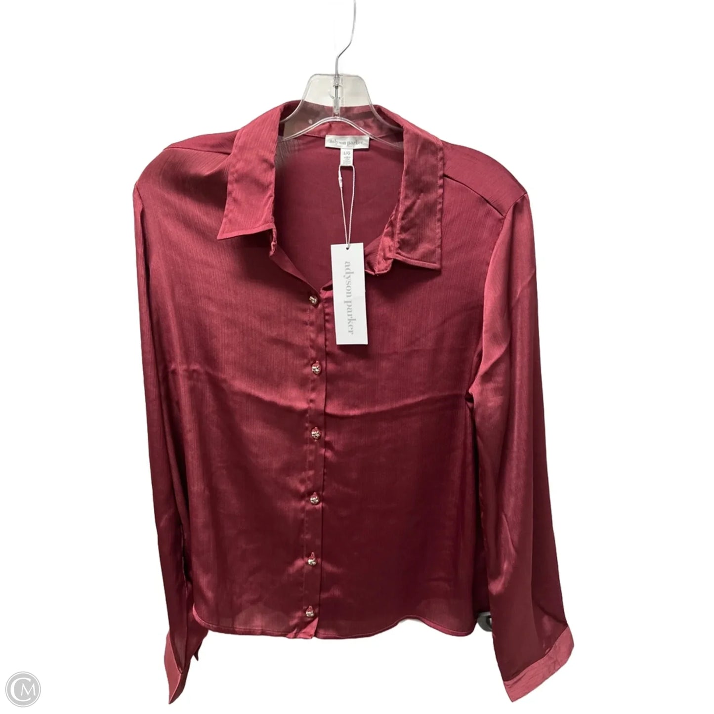 Top Long Sleeve By Adyson Parker In Purple, Size: L