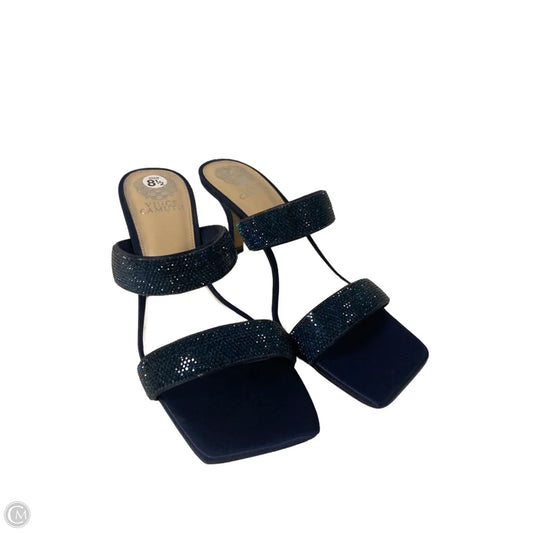 Sandals Heels Kitten By Vince Camuto In Navy, Size: 8.5