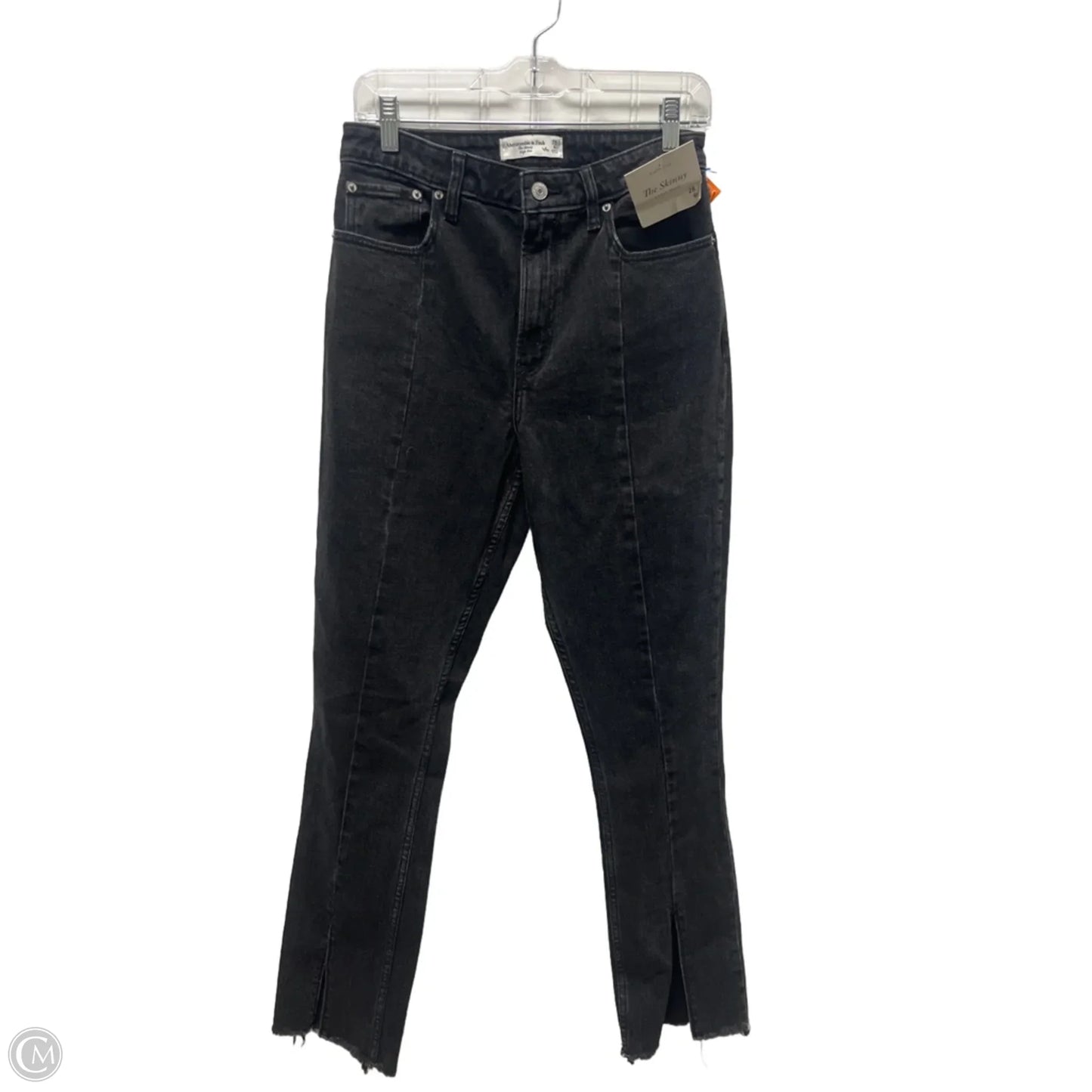 Jeans Skinny By Abercrombie And Fitch In Black Denim, Size: 6