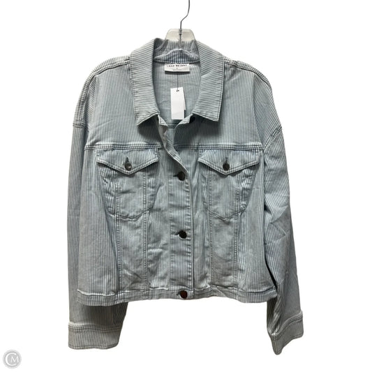 Jacket Denim By Lane Bryant In Striped Pattern, Size: 3x