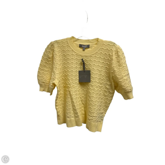 Sweater Short Sleeve By Marled In Yellow, Size: M