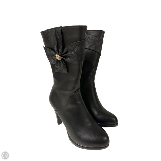 Boots Ankle Heels By Clothes Mentor In Black, Size: 6