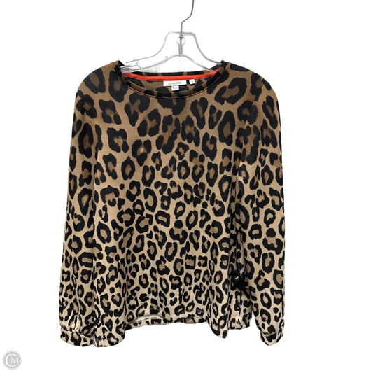 Top Long Sleeve Basic By Chicos In Animal Print, Size: S