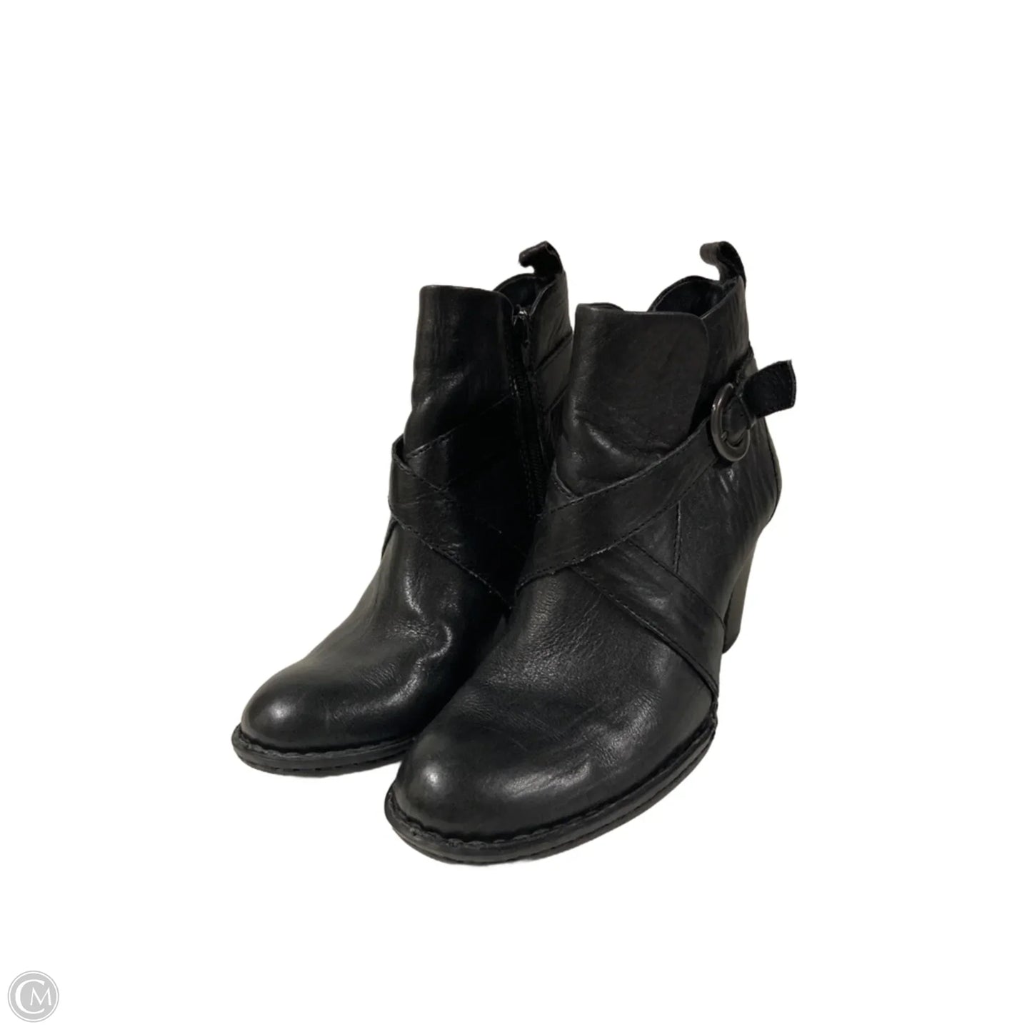 Boots Ankle Heels By Born In Black, Size: 8