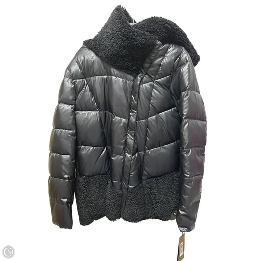 Jacket Puffer & Quilted By Donna Karan In Black, Size: L