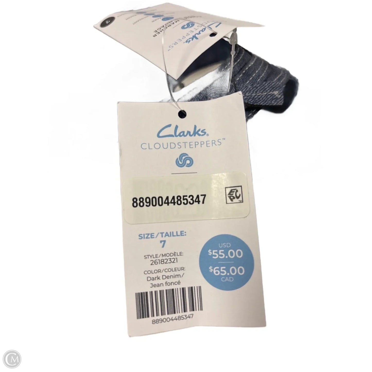 Sandals Flip Flops By Clarks In Blue Denim, Size: 7