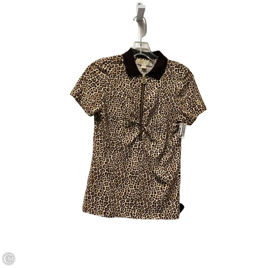 Top Short Sleeve By Michael By Michael Kors In Animal Print, Size: Xs