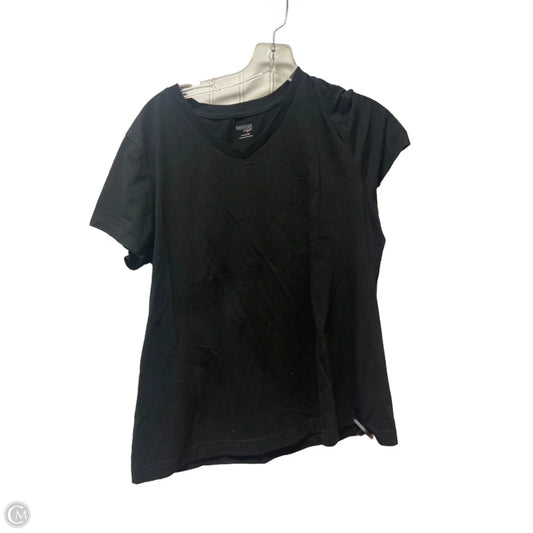 Athletic Top Short Sleeve By Danskin Now In Black, Size: 1x