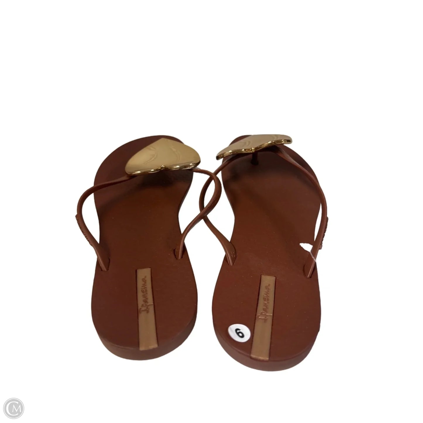 Sandals Flip Flops By Clothes Mentor In Brown, Size: 9
