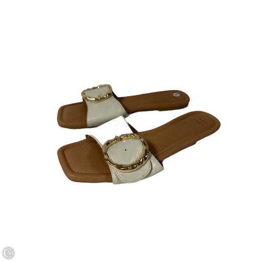 Sandals Flats By A New Day In Cream, Size: 8