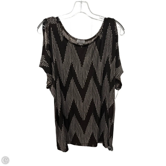 Top Short Sleeve By Chicos In Brown, Size: Xl
