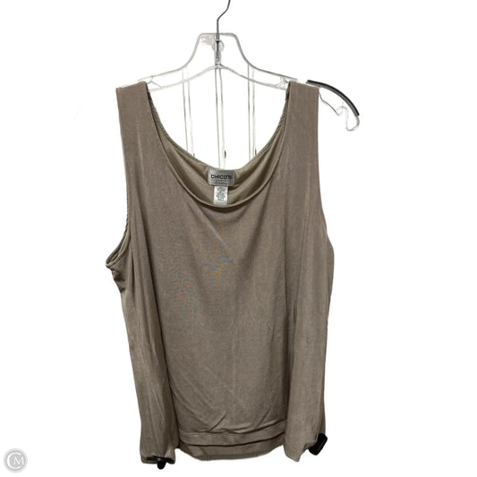 Top Sleeveless Basic By Chicos In Beige, Size: Xl