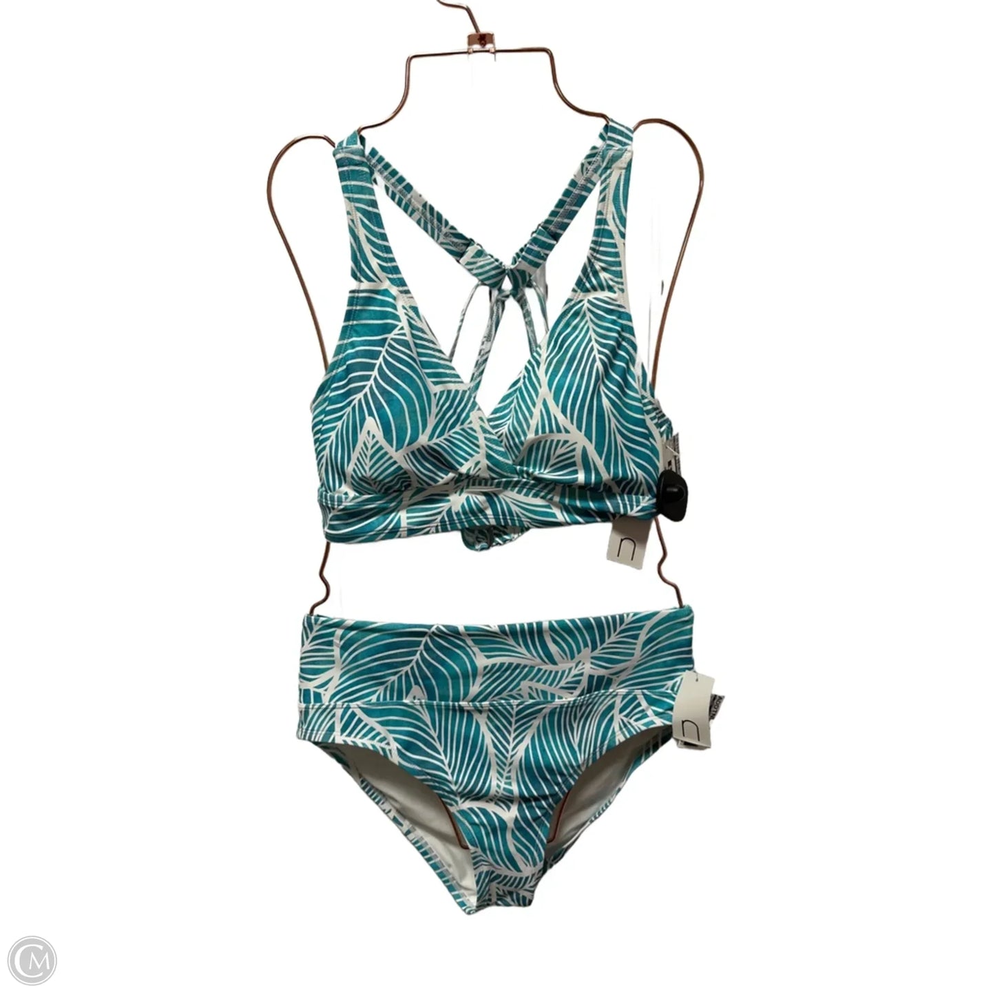 Swimsuit 2pc By Cmc In Blue & White, Size: M