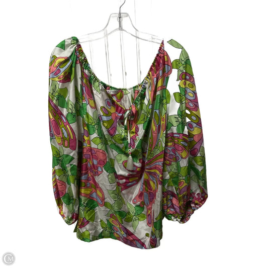 Top Long Sleeve By Trina Turk In Multi-colored, Size: Xl