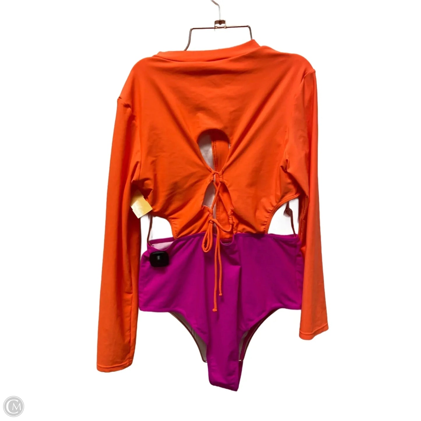 Swimsuit By Clothes Mentor In Orange & Pink, Size: L