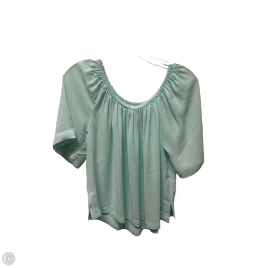 Top Short Sleeve By Loft In Aqua, Size: Xsp