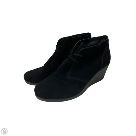 Shoes Heels Wedge By Crocs In Black, Size: 8