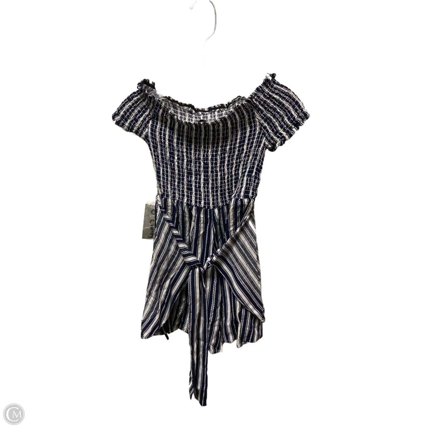Romper By Clothes Mentor In Blue & White, Size: Lp