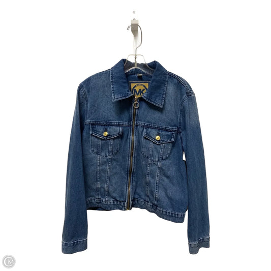 Jacket Denim By Michael By Michael Kors In Blue Denim, Size: Xl