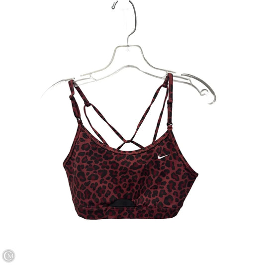 Athletic Bra By Nike In Animal Print, Size: S