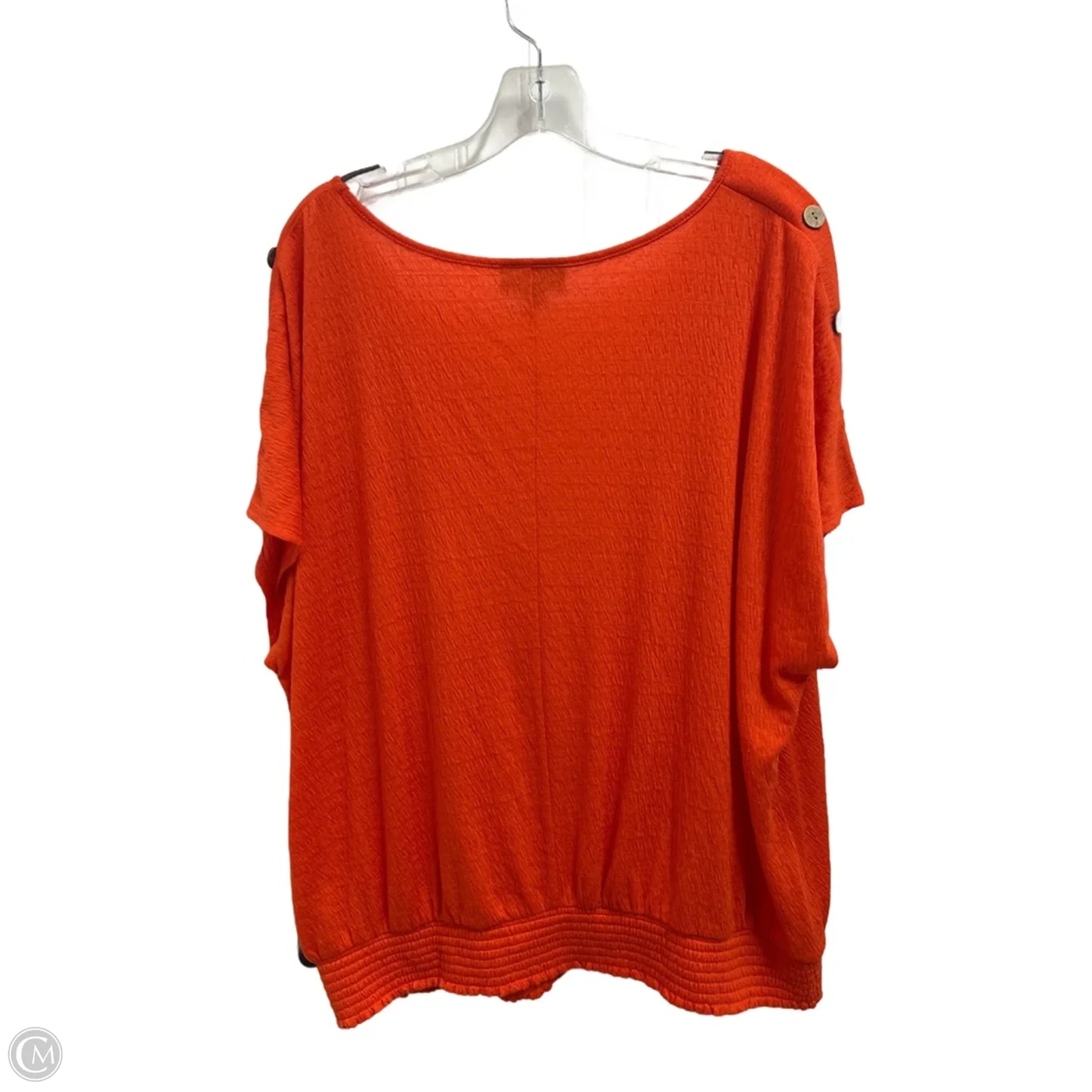 Top Short Sleeve By Fortune & Ivy In Orange, Size: 1x