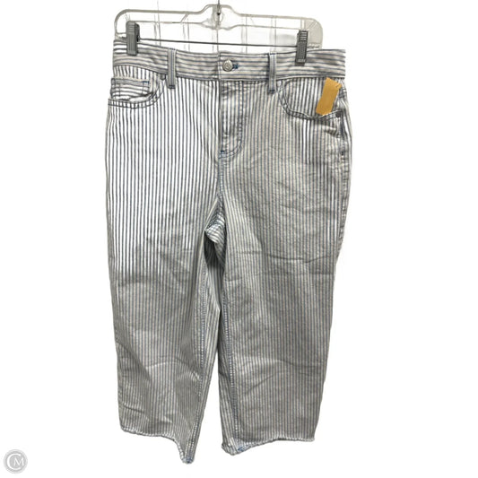 Jeans Wide Leg By Talbots In Striped Pattern, Size: 10