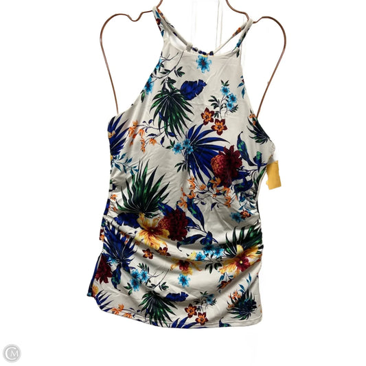 Swimsuit Top By Clothes Mentor In Floral Print, Size: Xl