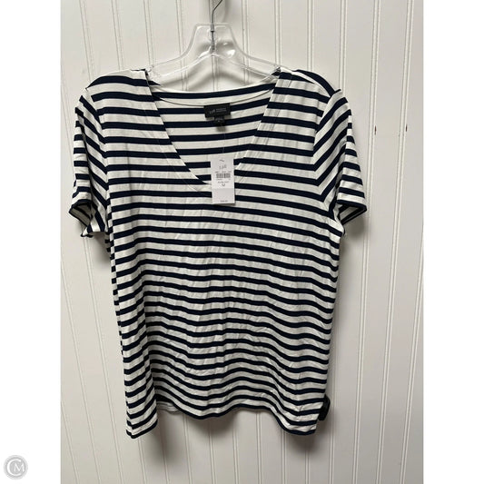 Top Short Sleeve Basic By J. Jill In Striped Pattern, Size: M