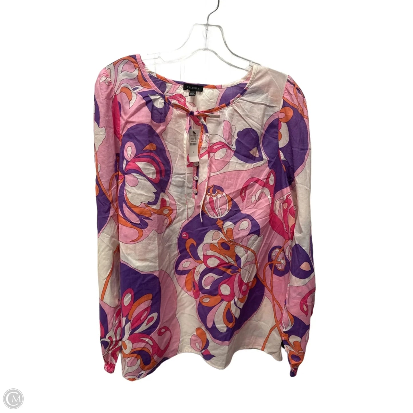 Top Long Sleeve By Talbots In Purple, Size: L