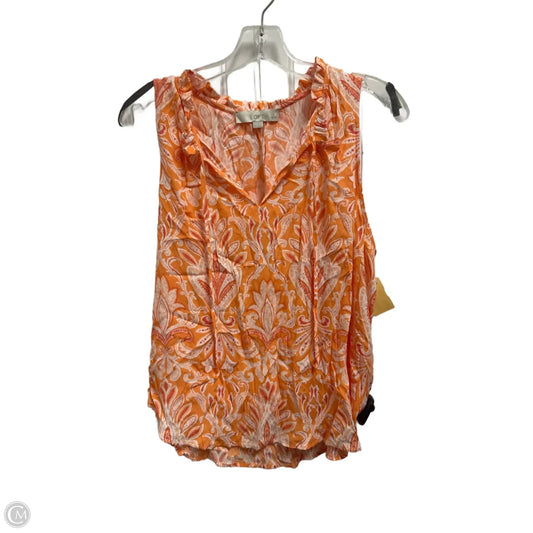 Top Sleeveless Basic By Loft In Orange, Size: Lp