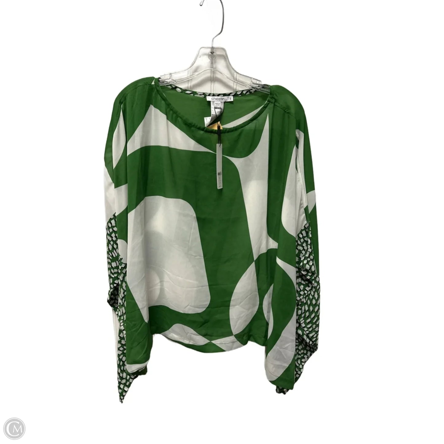 Poncho By Chicos In Green, Size: M