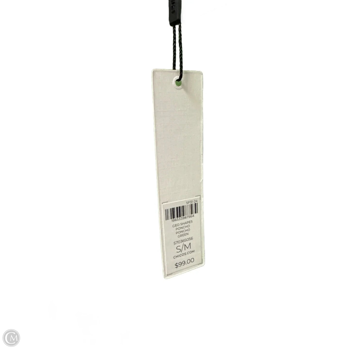 Poncho By Chicos In Green, Size: M