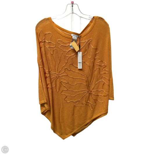 Poncho By Chicos In Orange, Size: M