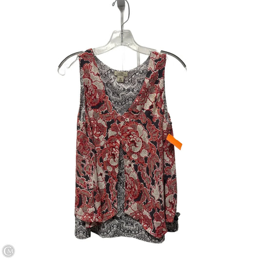Top Sleeveless By Lucky Brand In Grey & Yellow, Size: Xs