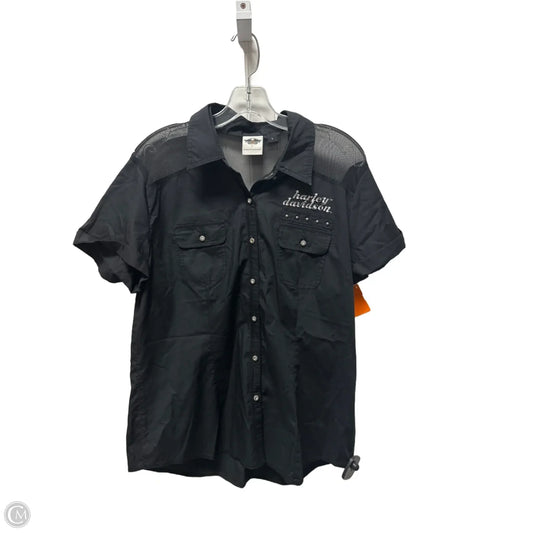Top Short Sleeve By Harley Davidson In Black, Size: L