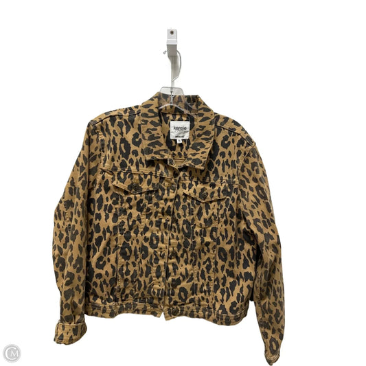 Jacket Denim By Kensie In Animal Print, Size: Xl