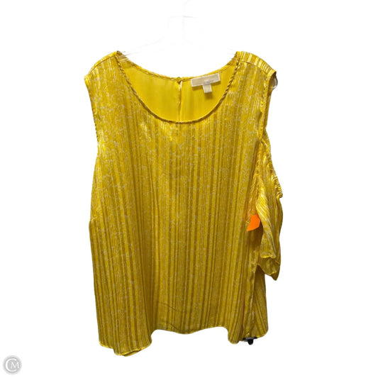Top Short Sleeve By Michael By Michael Kors In Yellow, Size: 3x
